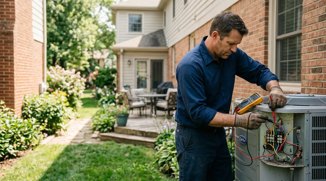 HVAC technician working near Newbury, NH